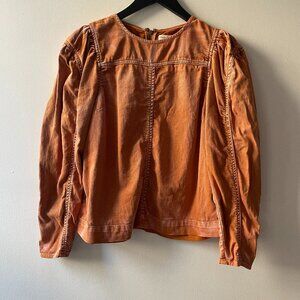 Ulla Johnson  Kirby Blouse - Rust Acid Wash
